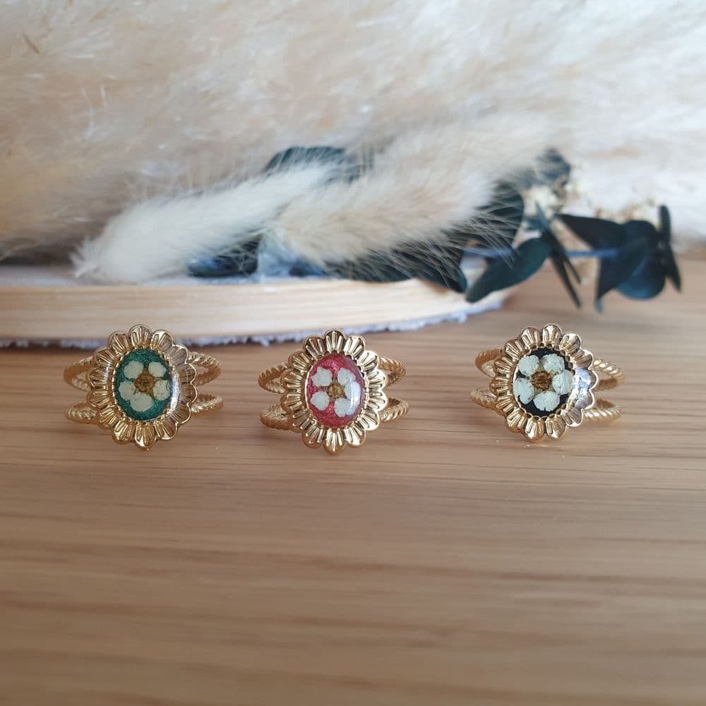 Bague spirée forme fleur