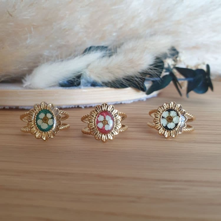 Bague spirée forme fleur