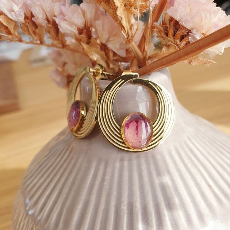 Boucles d'oreilles spirale œillet de Chine
