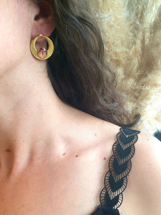 Boucles d'oreilles spirale œillet de Chine