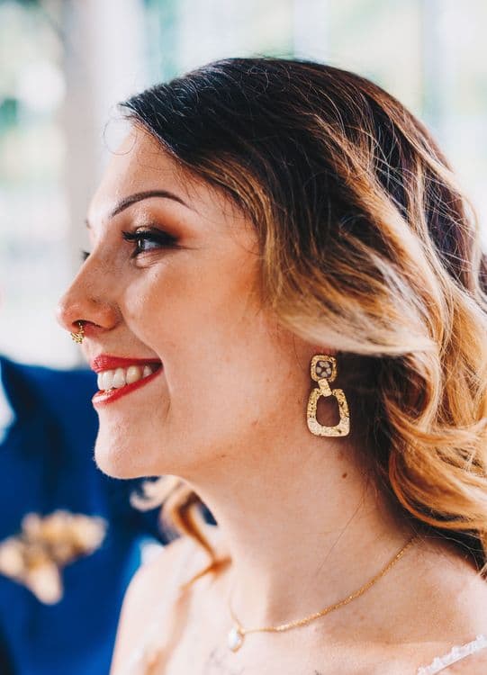 Boucles d'oreilles géométriques spirée